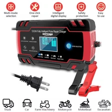 12V/8A 24V/4A Smart Battery Charger w/Temp Compensation for Auto Truck Marine