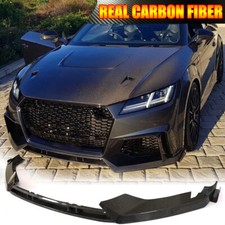 Fits Audi TT RS TTRS 2016-2018 REAL CARBON Front Bumper Lip Spoiler Splitter