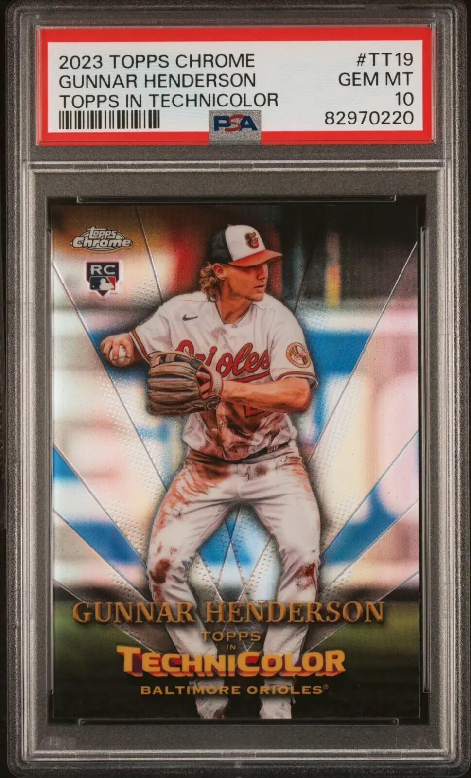 Gunnar Henderson 2023 Topps Chrome "Technicolor" Rookie #19 - PSA 10 - GEM MINT