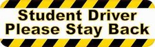 10x3 White Student Driver Sticker Vinyl Window Decal Stickers Decals Car Sign