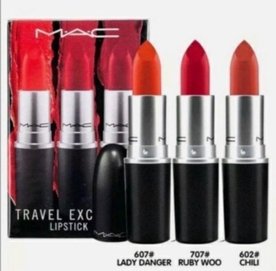 MAC Travel Exclusive Lipstick x3 Reds- NWT