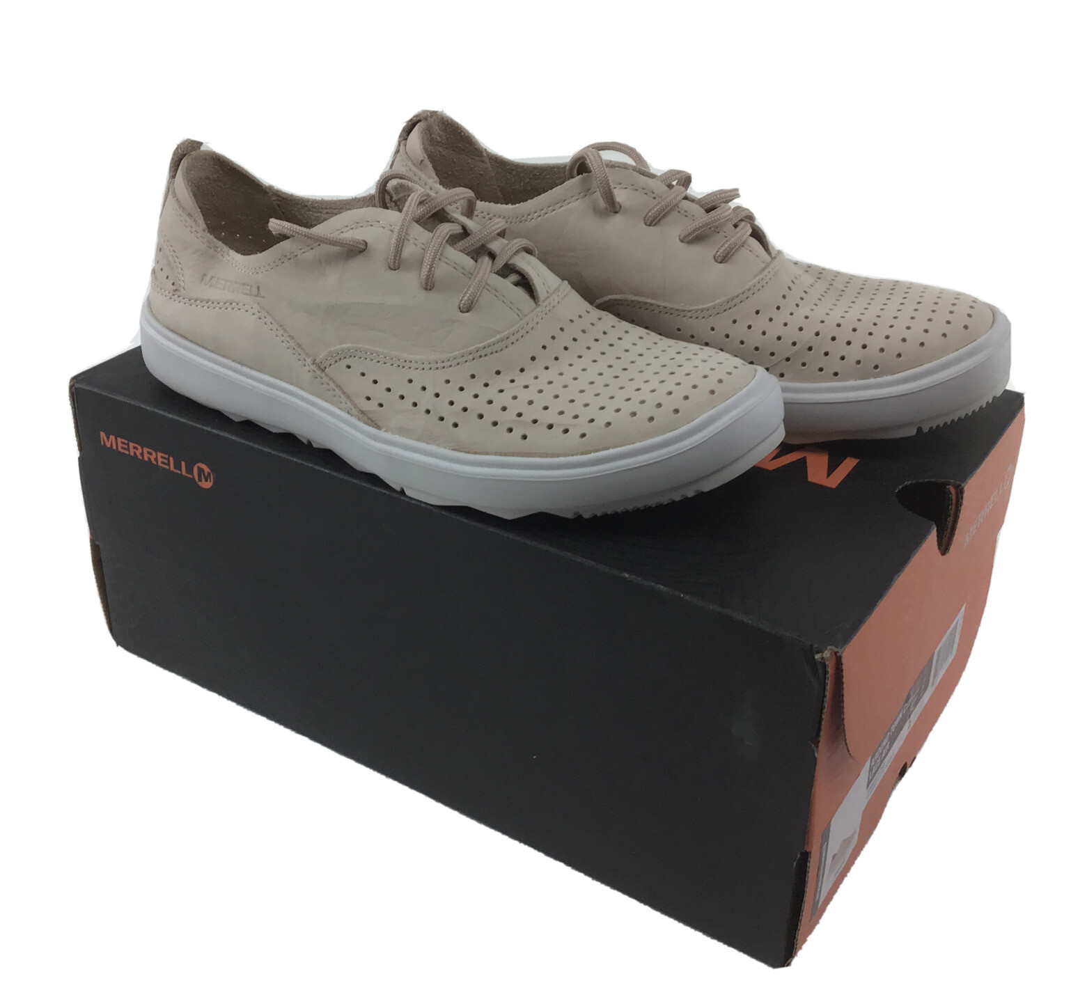 Sneakers Merrell Around Town Lace Air in pelle arenaria da donna taglia US 6M