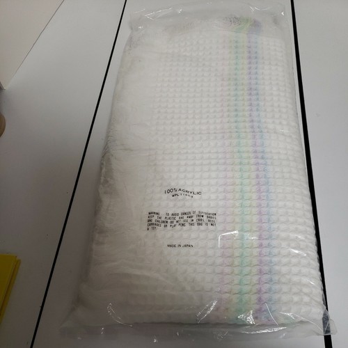 BABY CREST, Baby WAFFLE Blanket NWT 100% Acrylic Vintage & Original NIP - Picture 5 of 8
