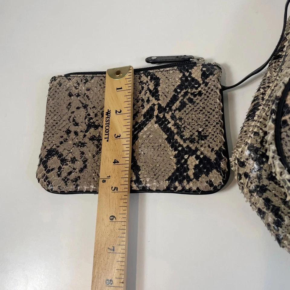 Emporio Armani Pitón Hobo Bolso de Mano Mujer L Piel de becerro Cuero Monedero Cartera Foto 3 de 4