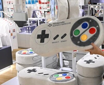 Nintendo Museum Super Nintendo Controller Plush toy Big Cushion