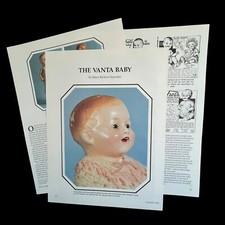 Vintage Vanta Baby Doll Clothes Advertising History Article 4 Pages with Photos