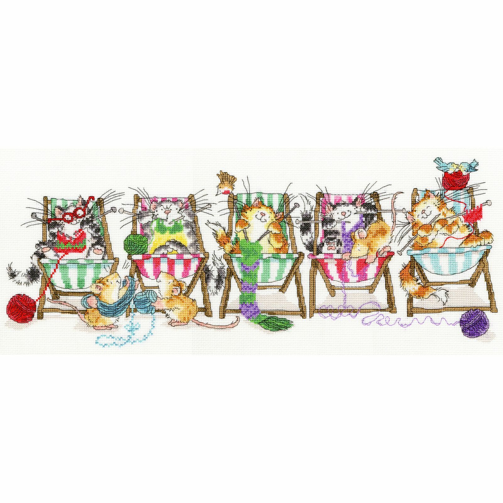 Kit a punto croce Kitty Knit XMS4 bothy threads 14ct