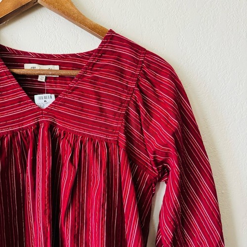 Madewell | Top campesino swingy a rayas metálicas - Imagen 5 de 7