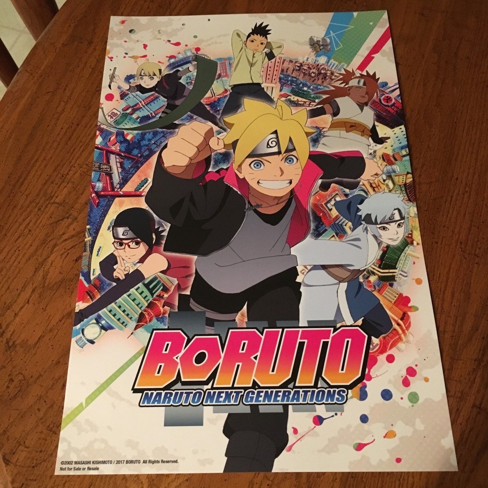 Naruto Next Generation BORUTO Poster Anime NYCC 2017 Masashi Kishimoto  Manga NEW