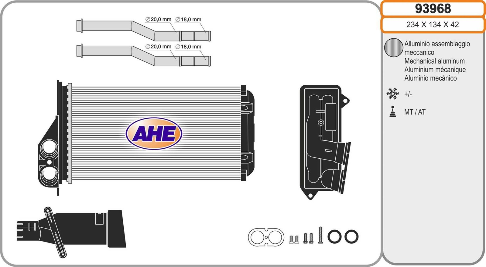 Radiateur de chauffage Citroën C1 Peugeot 107 Toyota Aygo bloc thermique 1.0 GPL