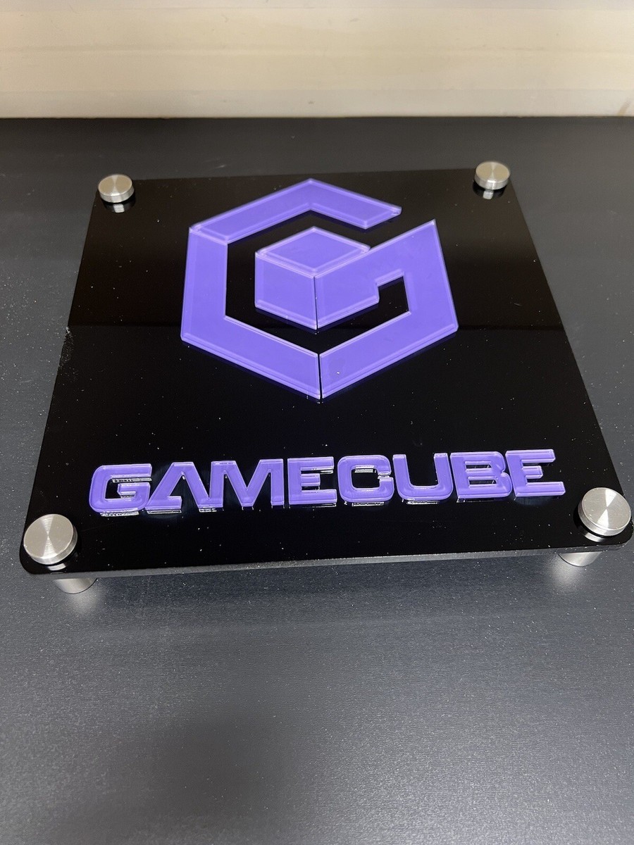 Nintendo GAMECUBE Arcade Plaque style Sign Stand Off 8” X 8
