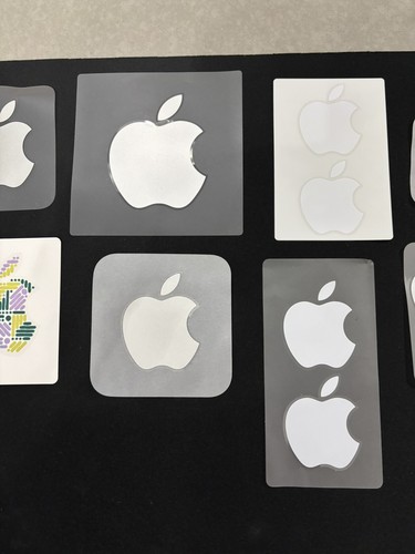 Apple Logo Genuine OEM Stickers Decals IOS iPhone IPad Macbook Sticker Lot of 13 - Picture 3 of 4