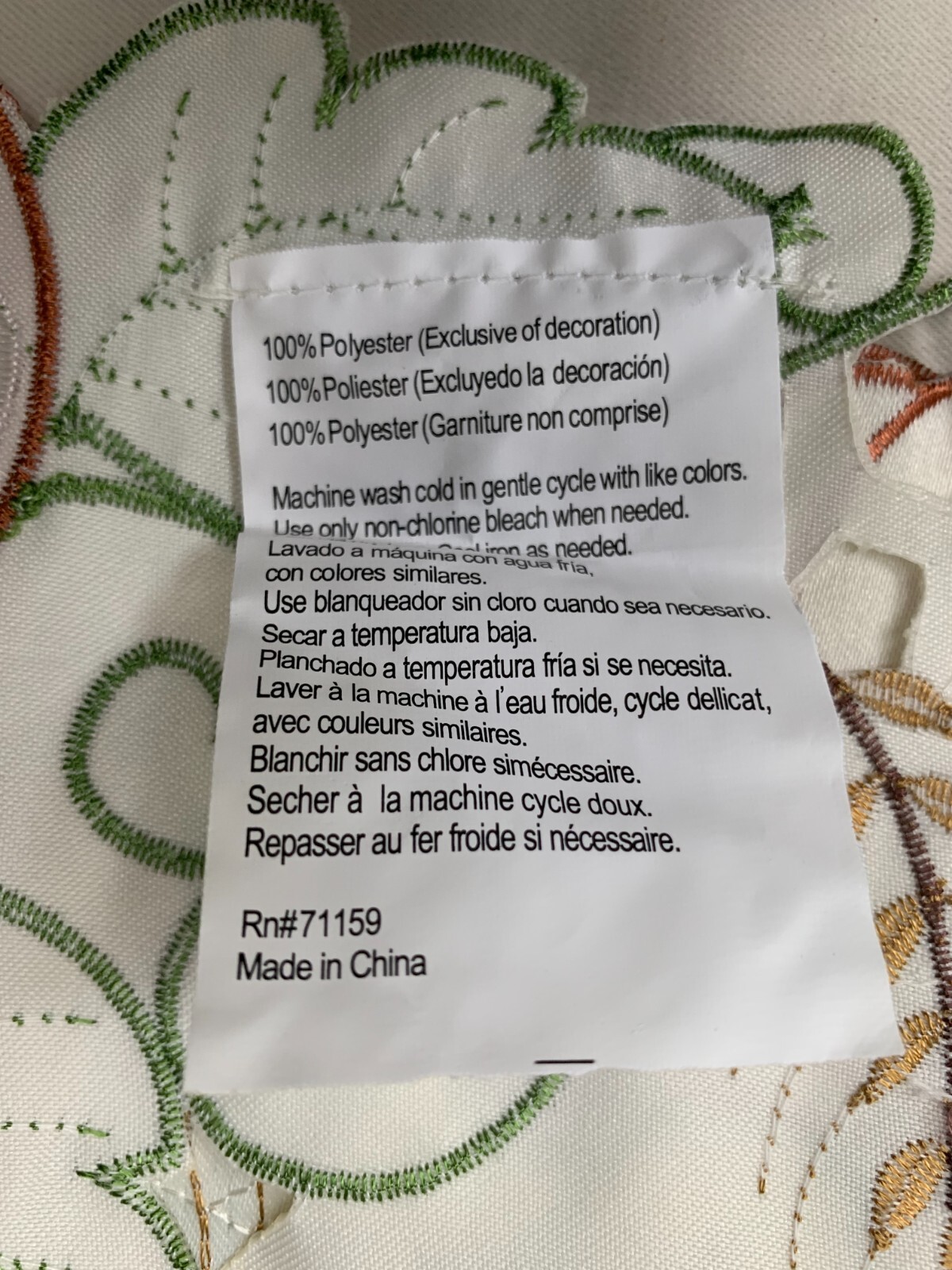 Fall White Orange Table Runner Fall PUMPKINS & LEAVES 13" X 68" WA04