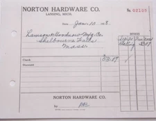 1928 Lamson Goodnow Norton Hardware Co Lansing MI Ephemera L303F