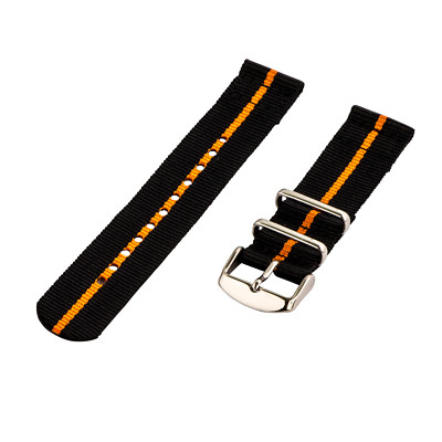 The 2-Piece Classic Striped Military Nylon Replacement Watch Band Strap