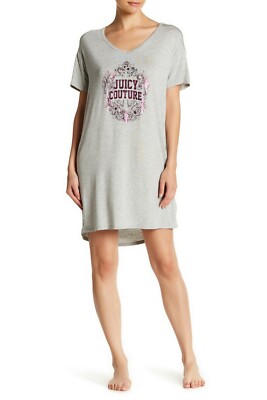 NWT Juicy Couture T-Shirt Pajama Dress | Comfortable, HEATHER GRAY, Small |  eBay