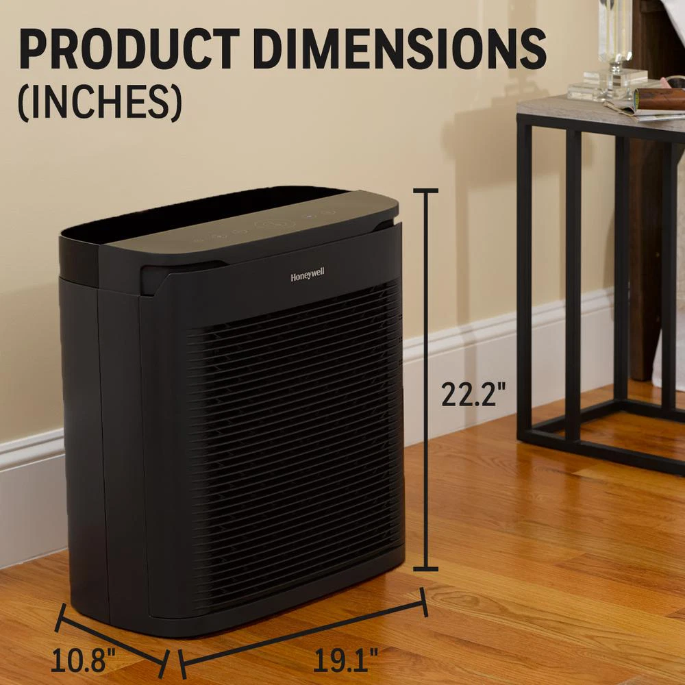 Honeywell air 2024 purifier sizes