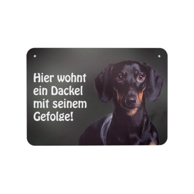 Dackel Türschild mit Spruch | Lustige Deko für Dackelfreunde & Teckel Fans