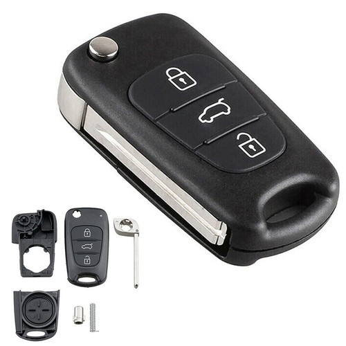 Key Fob Shell Replacement for Hyundai I20 I30 X35 IX20 Veloster 3 Button - Picture 22 of 24