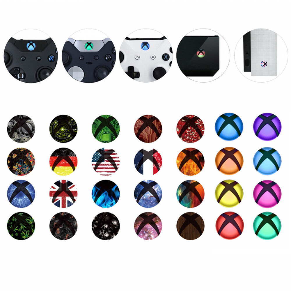 Loza de barro Traer columpio Juego de pegatinas mod LED con botones Home Guide para consola controladora Xbox  One S/X/Elite | eBay
