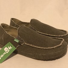 NEW Sanuk Men's Size 9 M Rounder Sidewalk Surfers Slip On Shoes SMF10113 Brown