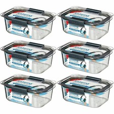 6 x Sistema Brilliance 920ml Food Container 100% Leak Proof - Microwave Safe/Lid