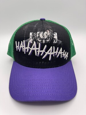 The Joker Ha HaHa Snapback Trucker Embroidered Hat DC Comics BatMan NWT