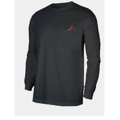 Nike Jordan Jumpman Logo Long Sleeve T-Shirt Black/Gym Red Nike Jordan Jumpman Logo Long Sleeve T-Shirt Black/Gym Red