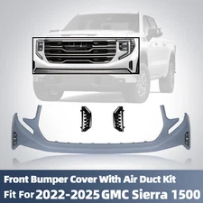 Primed Front Bumper Cover With Air Duct Kit Fit For 2022-2025 GMC Sierra 1500