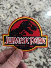 Jurassic Park Movie Logo Embroidered Iron On Tactical Patch Dinosaur 3.5"