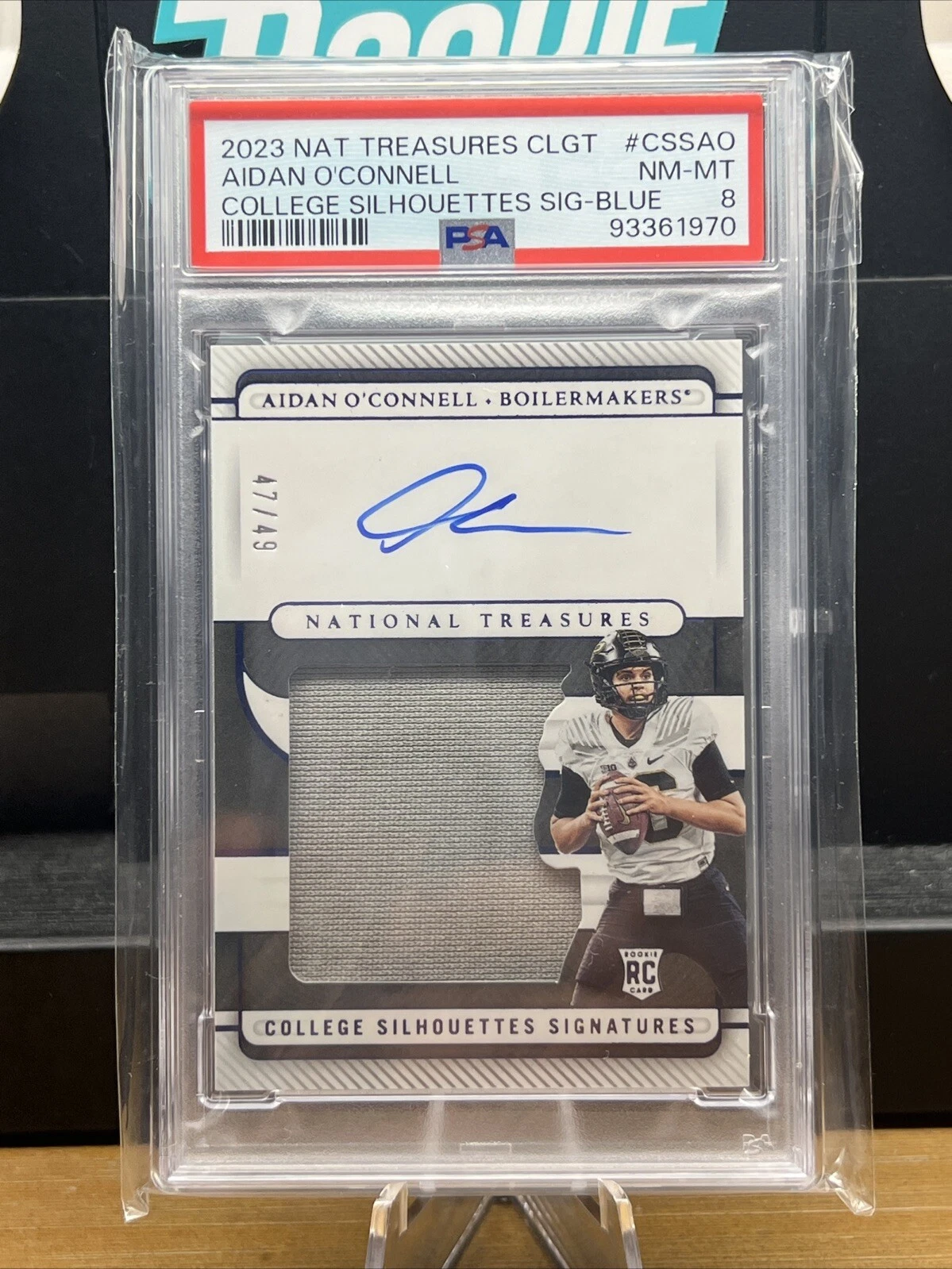 Aidan O'Connell Panini National Treasures Collegiate College Silhouettes Signatures #CSSAO Blue