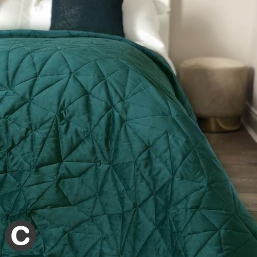 dark green quilted throw