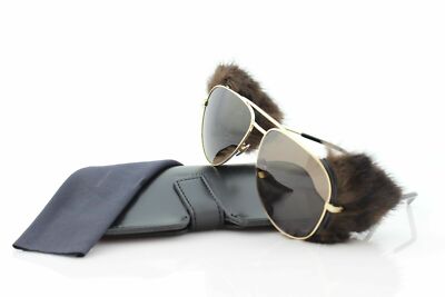 SAINT LAURENT Removeable Mink Fur CLASSIC 11 SHIELDS Aviator Sunglasses / NEW 100% AUTHENTIC SAINT LAURENT Mink Fur Classic 11 Shields  main image 3