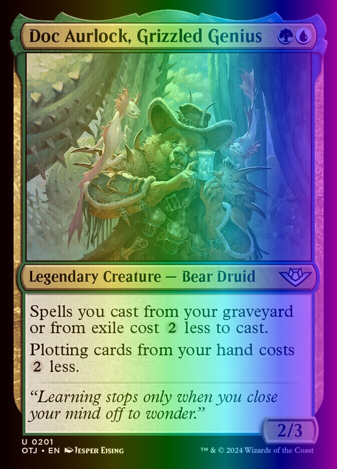 MTG Doc Aurlock, Grizzled Genius (201/441) Outlaws of