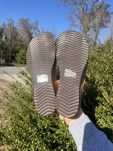NEW Project Cloud Bailey Brown Leather Wedge Sandals Women Size 10 - Picture 17 of 19