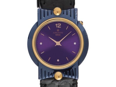 Junghans Mega Funkuhr Stahl Gelbgold Quarz 29mm Bj