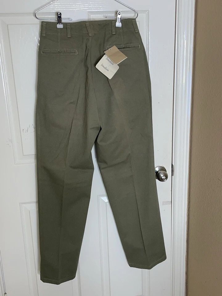 Pantalones de mezclilla Armani caqui para hombre talla 30/34 verde oliva frente plano informales algodón Foto 2 de 4
