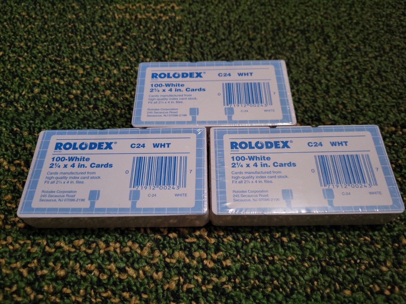 NEW Rolodex Brand (LOT OF 3) White C24 Refill Cards Size: 2 1/4