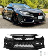 Type-R Style Front Bumper Grille Trim Lip For 20-21 Honda Civic Conversion New