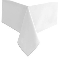 Rectangle Tablecloth - Waterproof Washable 80" x 54" Rectangular White