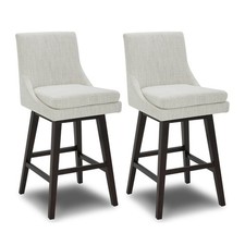CHITA Bar Height Swivel Bar Stools Set of 2, 30" Double Cushion, Comfortable