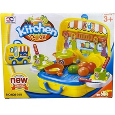 Little Chef Playset Educational Pretend Play Sensory Carry Case 26 PCS New