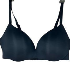 Maidenform Pure Comfort Wireless Bra Black Seamless Lightly Padded SN1250 Size L