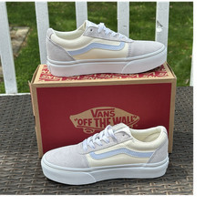 New Vans Color Pop Ward Platform Low Top Suede Sneakers, Girls Kids Youth Size 2