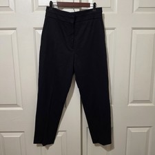 NWT Sandro ANTO High Waist Tapered Trousers Navy Size 42 US 10 NWT Career Luxury