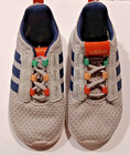 Adidas Infant Toddler Shoes Court Sneakers Size 7K Gray with Multicolor Stripes