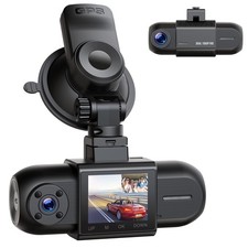 Dual Dash Cam for Car with Front and Inside Cameras, GPS, Parking Monitor, In...