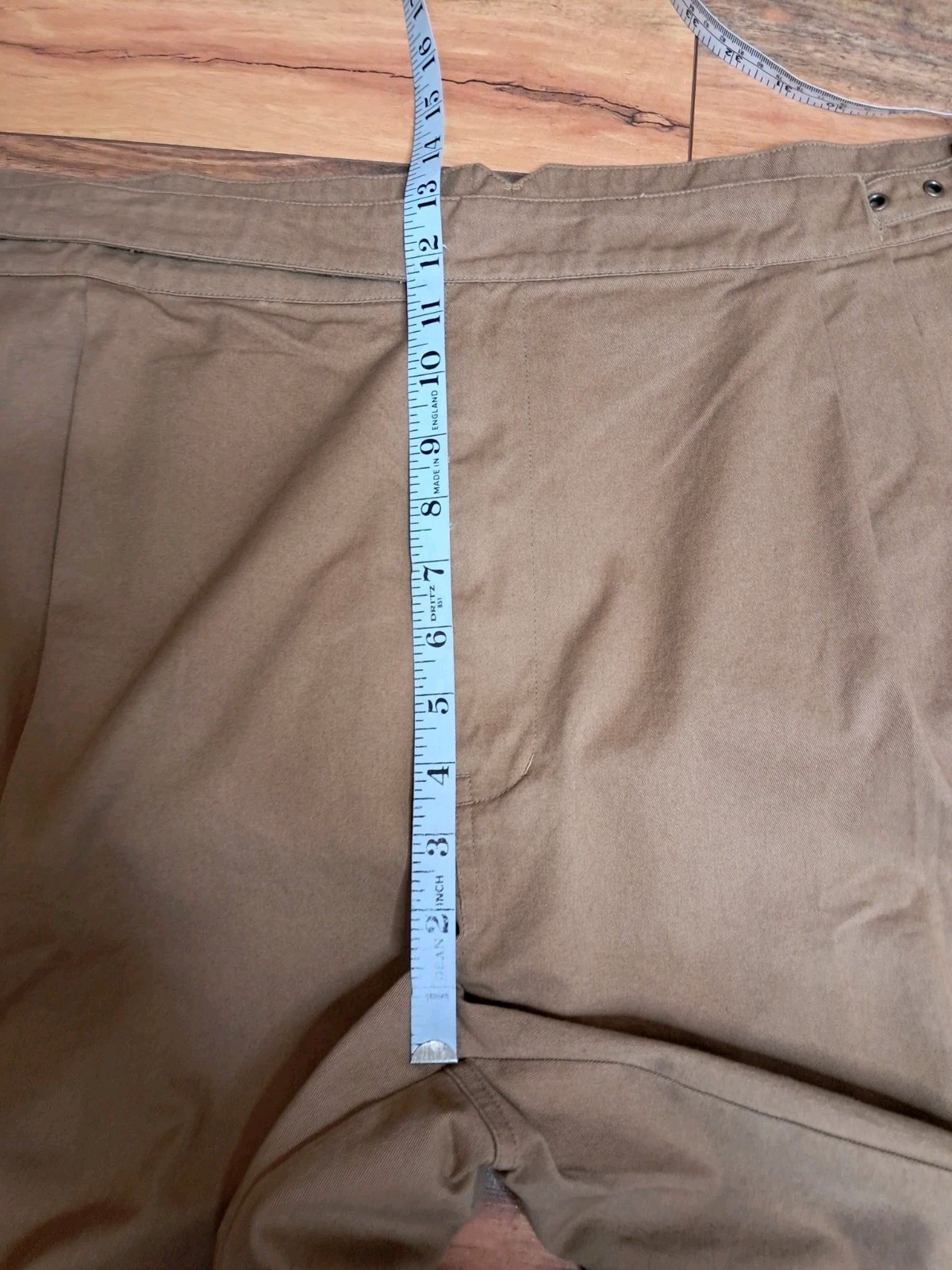 J Peterman Gurkha Shorts Pleated Adjustable Waist Mens 44 Brown British Military