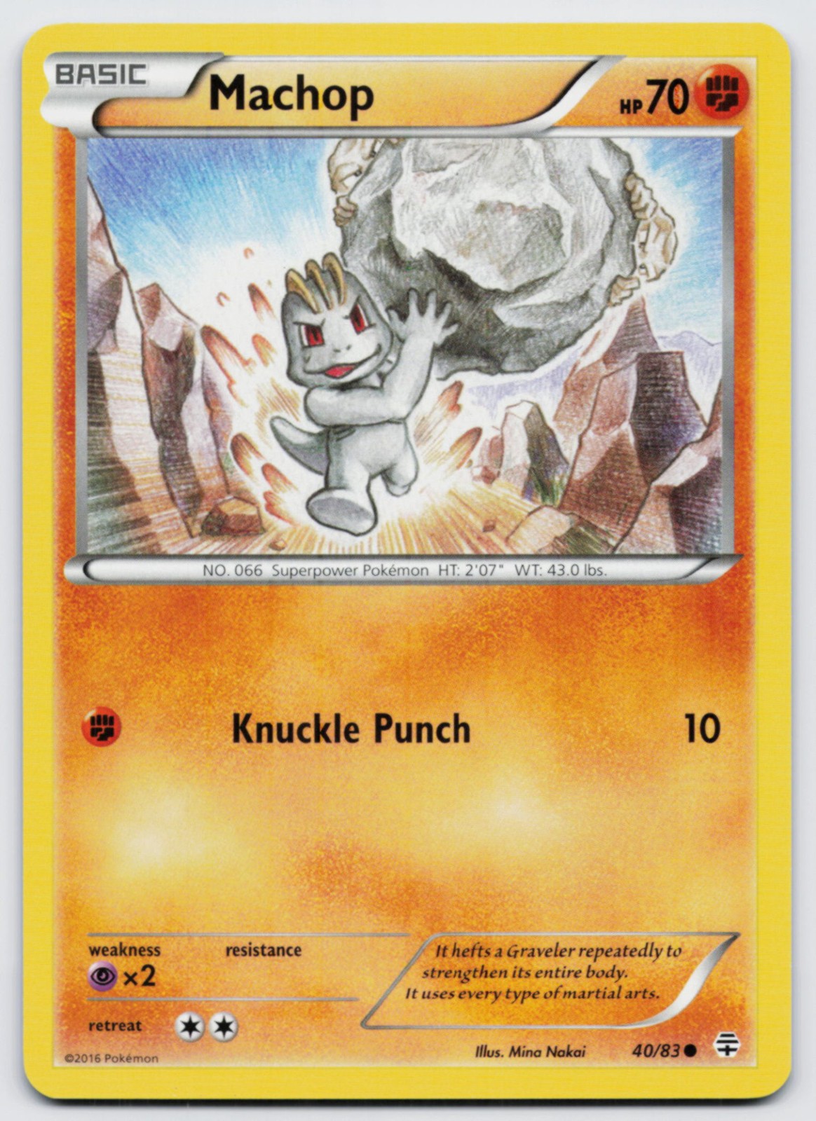 Machop 40/83 Generations Pokemon NM