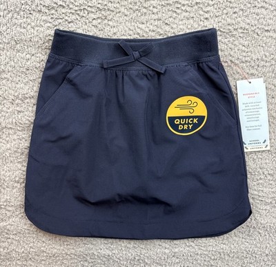 Cat & Jack Girls Youth XS 4/5 Navy Woven Performance School Uniform Skort